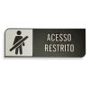 Placa de Sinalização Indicativa em MDF Efeito 3D - Acesso Restrito